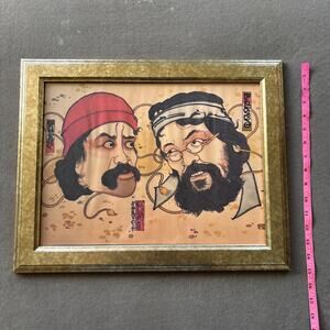 15”X19.5” Framed Japanese Cheech & Chong Tattoo Art Print